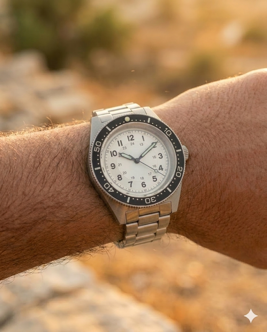 Nadir ORVEN — photo au poignet, 41 mm acier inoxydable 316L