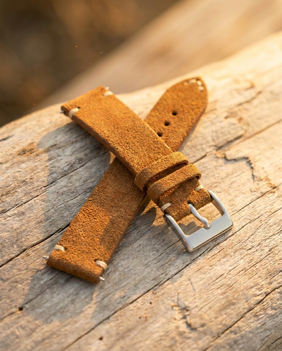 Bracelet Cuir Suédé Vintage